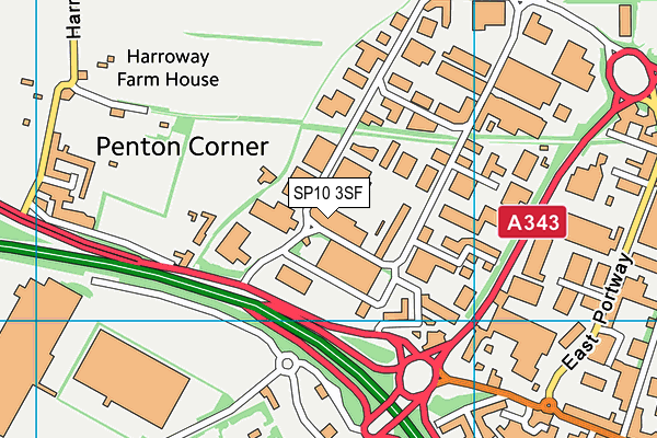 SP10 3SF map - OS VectorMap District (Ordnance Survey) SP10 3SF map - OS VectorMap District (Ordnance Survey)