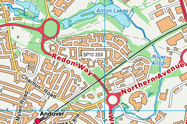 SP10 3SX map - OS VectorMap District (Ordnance Survey)