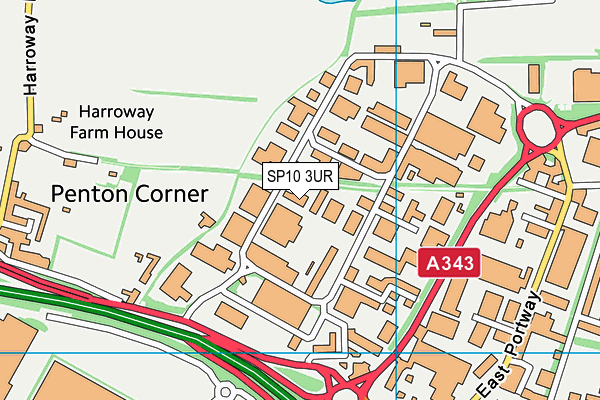SP10 3UR map - OS VectorMap District (Ordnance Survey) SP10 3UR map - OS VectorMap District (Ordnance Survey)