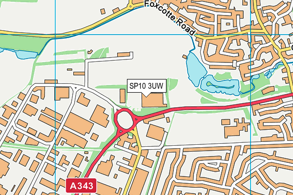 SP10 3UW map - OS VectorMap District (Ordnance Survey) SP10 3UW map - OS VectorMap District (Ordnance Survey)