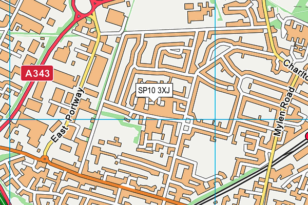 SP10 3XJ map - OS VectorMap District (Ordnance Survey) SP10 3XJ map - OS VectorMap District (Ordnance Survey)