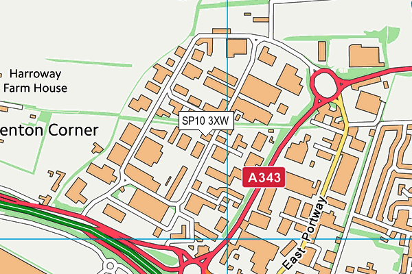 SP10 3XW map - OS VectorMap District (Ordnance Survey) SP10 3XW map - OS VectorMap District (Ordnance Survey)