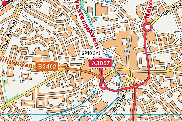 SP10 3YJ map - OS VectorMap District (Ordnance Survey) SP10 3YJ map - OS VectorMap District (Ordnance Survey)