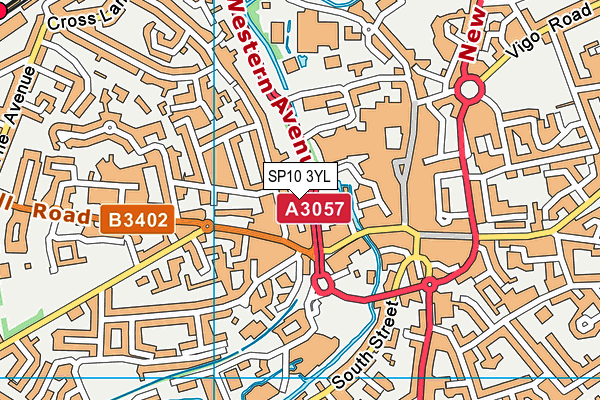 SP10 3YL map - OS VectorMap District (Ordnance Survey) SP10 3YL map - OS VectorMap District (Ordnance Survey)