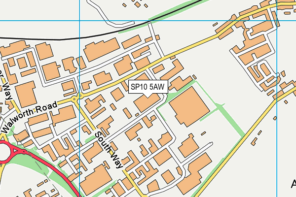 SP10 5AW map - OS VectorMap District (Ordnance Survey) SP10 5AW map - OS VectorMap District (Ordnance Survey)