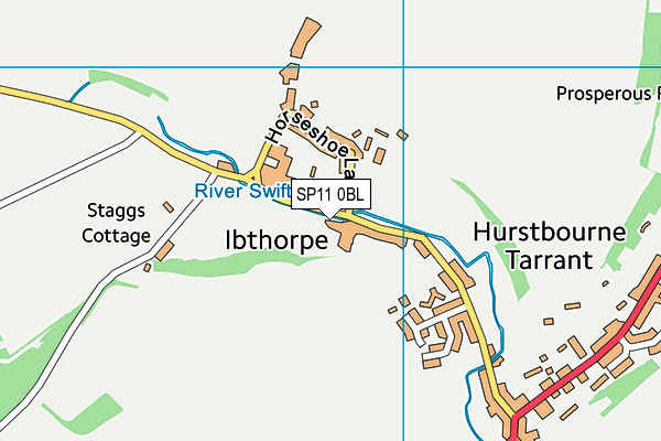 SP11 0BL map - OS VectorMap District (Ordnance Survey)