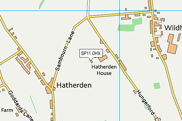 SP11 0HX map - OS VectorMap District (Ordnance Survey) SP11 0HX map - OS VectorMap District (Ordnance Survey)