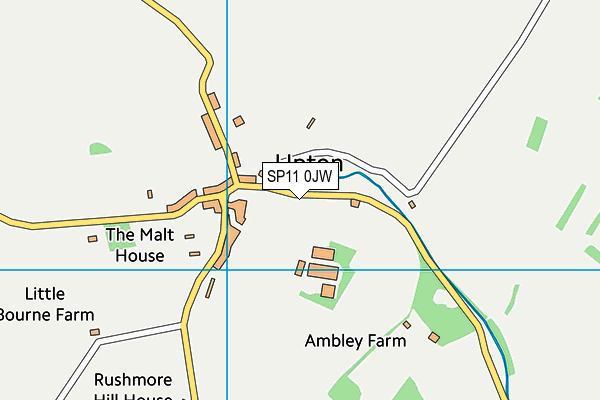 SP11 0JW map - OS VectorMap District (Ordnance Survey) SP11 0JW map - OS VectorMap District (Ordnance Survey)