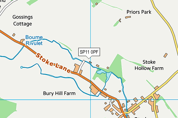 SP11 0PF map - OS VectorMap District (Ordnance Survey) SP11 0PF map - OS VectorMap District (Ordnance Survey)