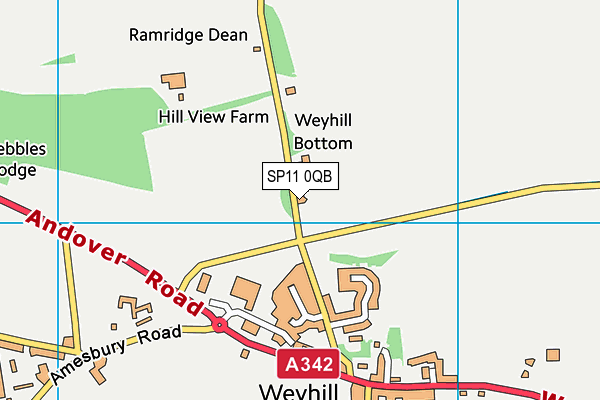SP11 0QB map - OS VectorMap District (Ordnance Survey) SP11 0QB map - OS VectorMap District (Ordnance Survey)
