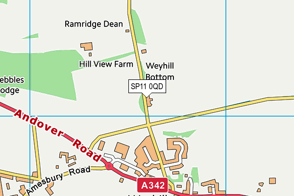 SP11 0QD map - OS VectorMap District (Ordnance Survey) SP11 0QD map - OS VectorMap District (Ordnance Survey)