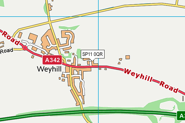 SP11 0QR map - OS VectorMap District (Ordnance Survey) SP11 0QR map - OS VectorMap District (Ordnance Survey)