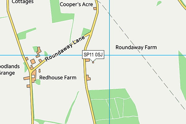 SP11 0SJ map - OS VectorMap District (Ordnance Survey) SP11 0SJ map - OS VectorMap District (Ordnance Survey)