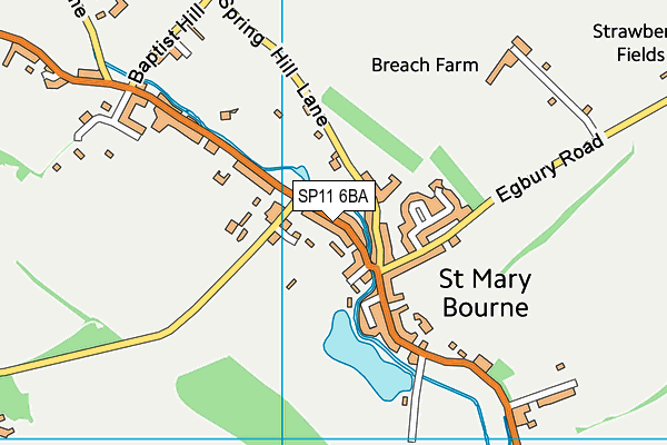 SP11 6BA map - OS VectorMap District (Ordnance Survey) SP11 6BA map - OS VectorMap District (Ordnance Survey)