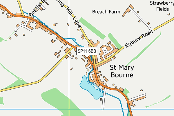 SP11 6BB map - OS VectorMap District (Ordnance Survey) SP11 6BB map - OS VectorMap District (Ordnance Survey)
