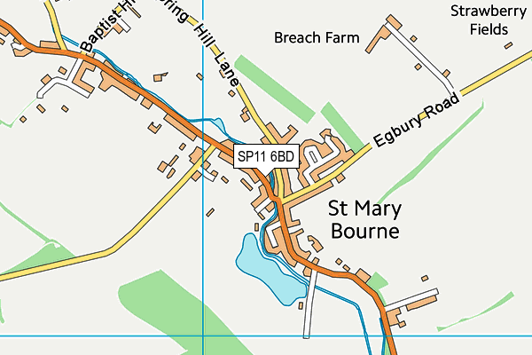 SP11 6BD map - OS VectorMap District (Ordnance Survey) SP11 6BD map - OS VectorMap District (Ordnance Survey)