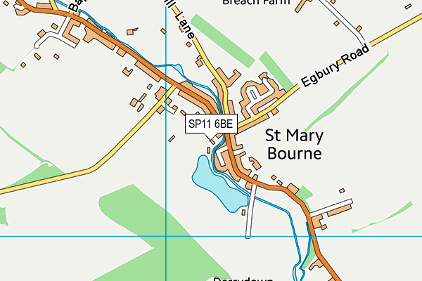 SP11 6BE map - OS VectorMap District (Ordnance Survey) SP11 6BE map - OS VectorMap District (Ordnance Survey)