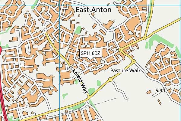 SP11 6DZ map - OS VectorMap District (Ordnance Survey) SP11 6DZ map - OS VectorMap District (Ordnance Survey)