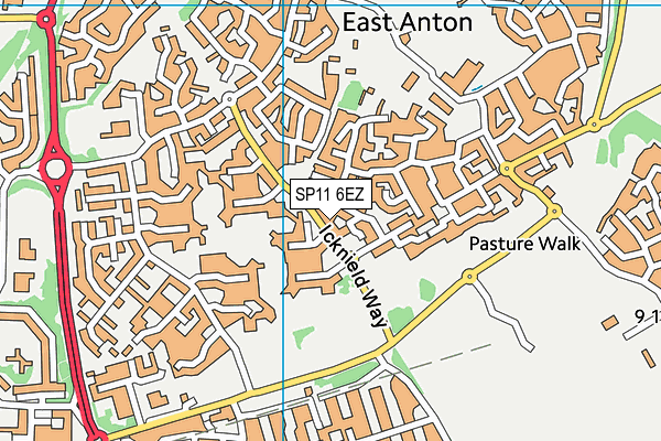 SP11 6EZ map - OS VectorMap District (Ordnance Survey) SP11 6EZ map - OS VectorMap District (Ordnance Survey)
