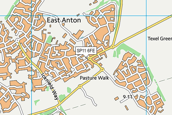 SP11 6FE map - OS VectorMap District (Ordnance Survey) SP11 6FE map - OS VectorMap District (Ordnance Survey)