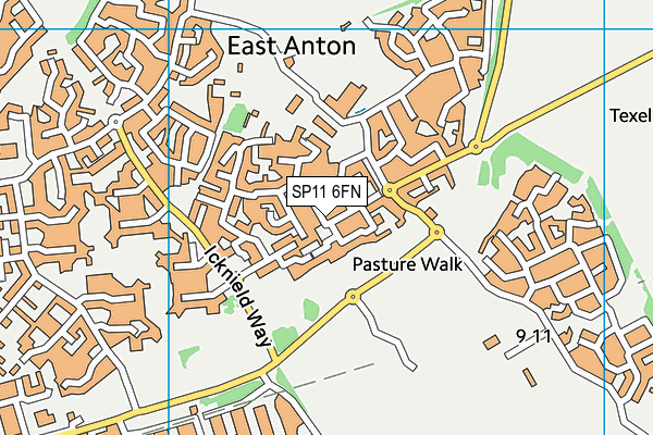 SP11 6FN map - OS VectorMap District (Ordnance Survey) SP11 6FN map - OS VectorMap District (Ordnance Survey)