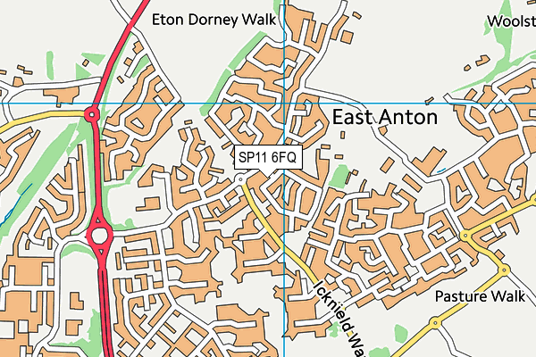 SP11 6FQ map - OS VectorMap District (Ordnance Survey) SP11 6FQ map - OS VectorMap District (Ordnance Survey)