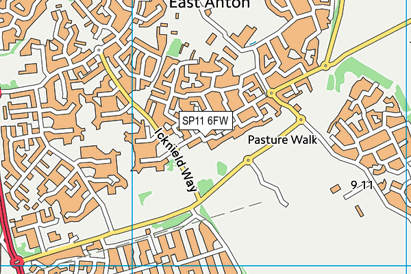 SP11 6FW map - OS VectorMap District (Ordnance Survey) SP11 6FW map - OS VectorMap District (Ordnance Survey)