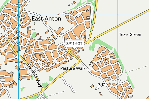 SP11 6GT map - OS VectorMap District (Ordnance Survey) SP11 6GT map - OS VectorMap District (Ordnance Survey)