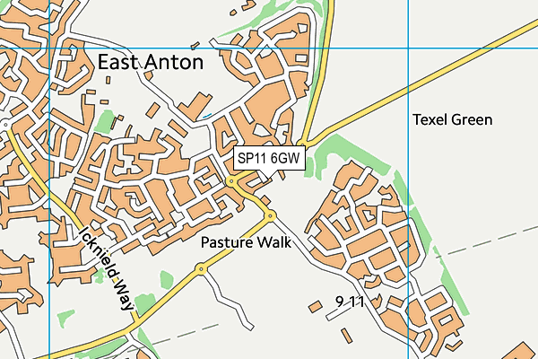 SP11 6GW map - OS VectorMap District (Ordnance Survey) SP11 6GW map - OS VectorMap District (Ordnance Survey)
