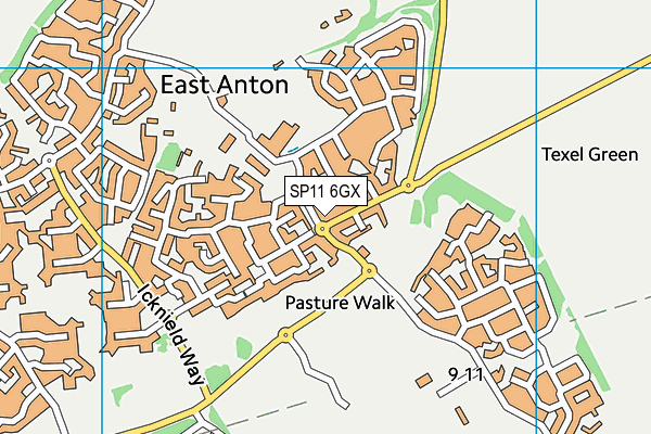 SP11 6GX map - OS VectorMap District (Ordnance Survey) SP11 6GX map - OS VectorMap District (Ordnance Survey)