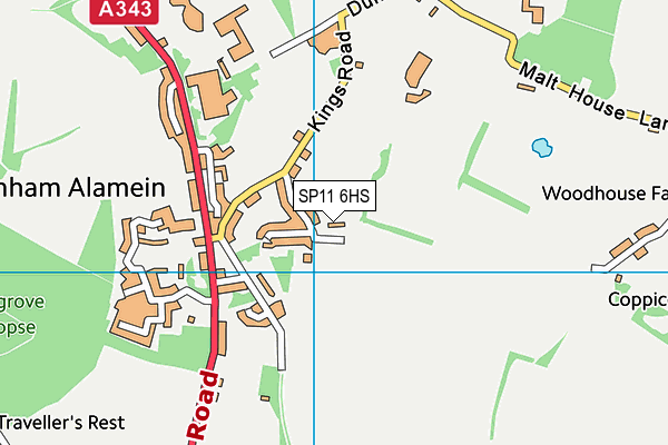 SP11 6HS map - OS VectorMap District (Ordnance Survey) SP11 6HS map - OS VectorMap District (Ordnance Survey)