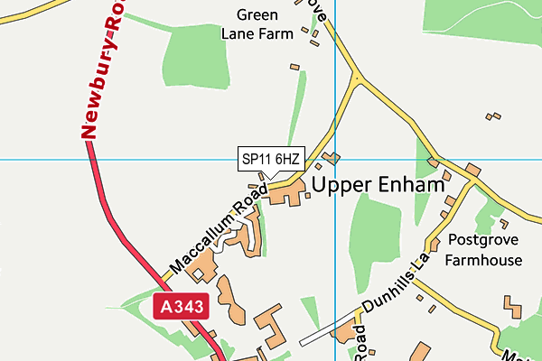 SP11 6HZ map - OS VectorMap District (Ordnance Survey) SP11 6HZ map - OS VectorMap District (Ordnance Survey)
