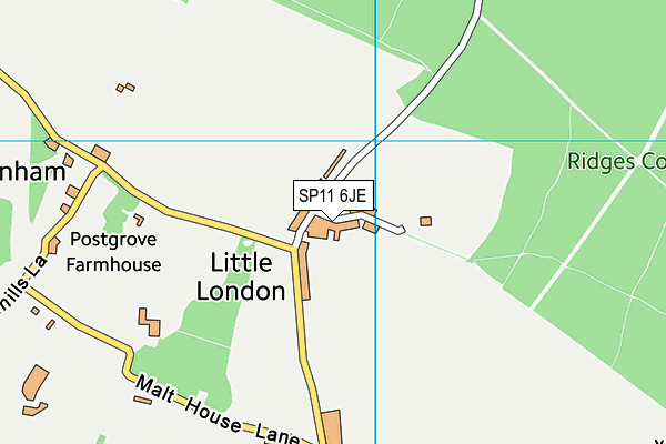 SP11 6JE map - OS VectorMap District (Ordnance Survey)