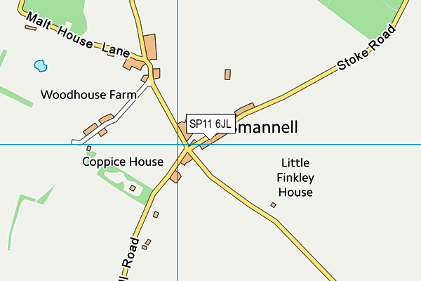 SP11 6JL map - OS VectorMap District (Ordnance Survey)