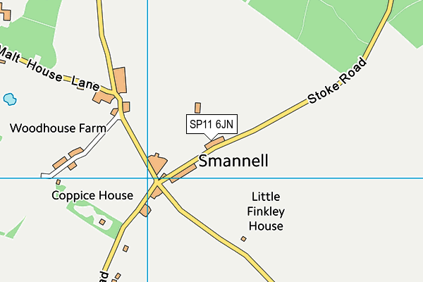 SP11 6JN map - OS VectorMap District (Ordnance Survey) SP11 6JN map - OS VectorMap District (Ordnance Survey)