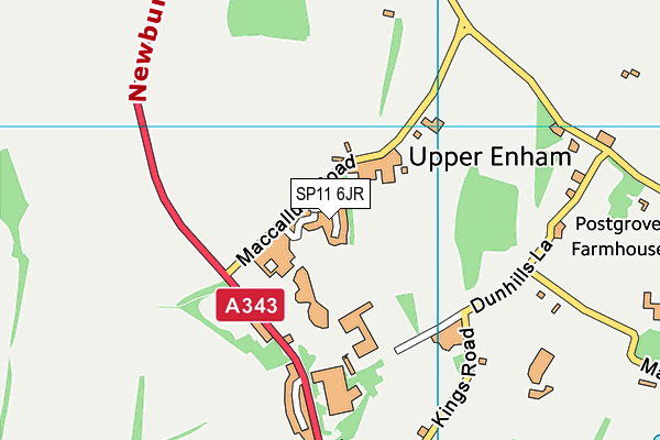 SP11 6JR map - OS VectorMap District (Ordnance Survey) SP11 6JR map - OS VectorMap District (Ordnance Survey)