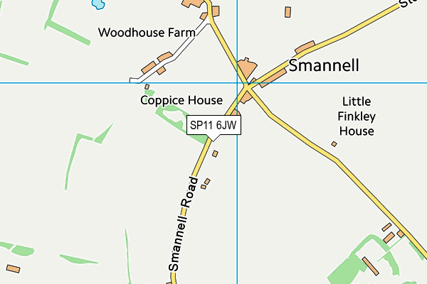 SP11 6JW map - OS VectorMap District (Ordnance Survey)