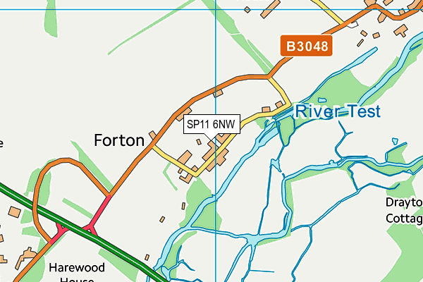SP11 6NW map - OS VectorMap District (Ordnance Survey)