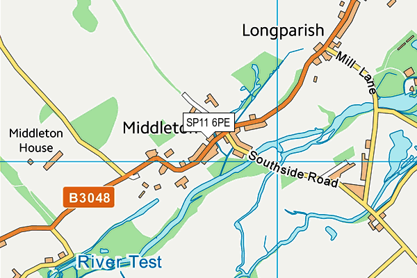 SP11 6PE map - OS VectorMap District (Ordnance Survey)