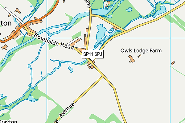 SP11 6PJ map - OS VectorMap District (Ordnance Survey)
