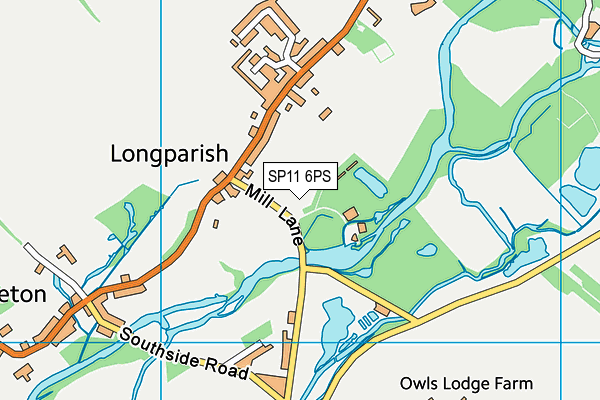 SP11 6PS map - OS VectorMap District (Ordnance Survey) SP11 6PS map - OS VectorMap District (Ordnance Survey)