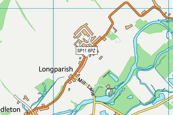 SP11 6PZ map - OS VectorMap District (Ordnance Survey)