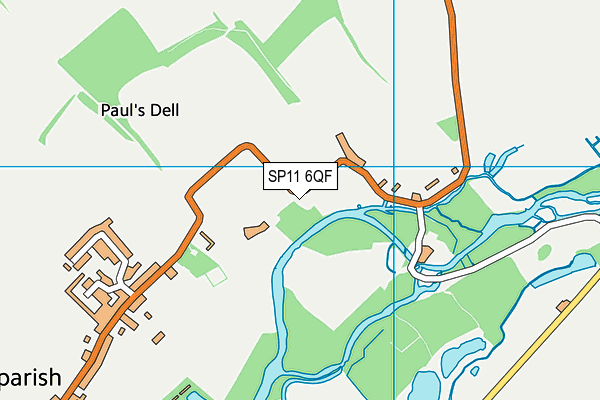 SP11 6QF map - OS VectorMap District (Ordnance Survey) SP11 6QF map - OS VectorMap District (Ordnance Survey)