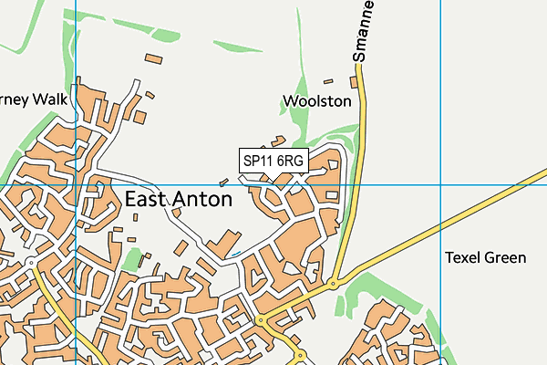 SP11 6RG map - OS VectorMap District (Ordnance Survey) SP11 6RG map - OS VectorMap District (Ordnance Survey)