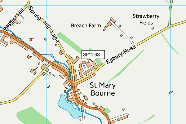 SP11 6ST map - OS VectorMap District (Ordnance Survey)