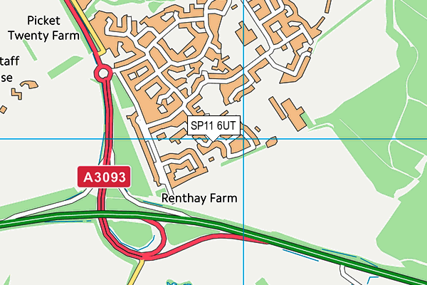 SP11 6UT map - OS VectorMap District (Ordnance Survey) SP11 6UT map - OS VectorMap District (Ordnance Survey)