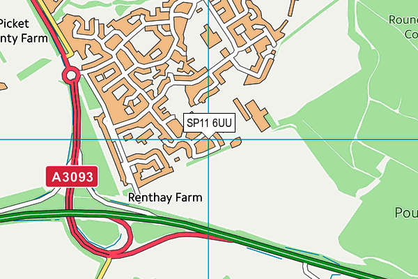 SP11 6UU map - OS VectorMap District (Ordnance Survey) SP11 6UU map - OS VectorMap District (Ordnance Survey)