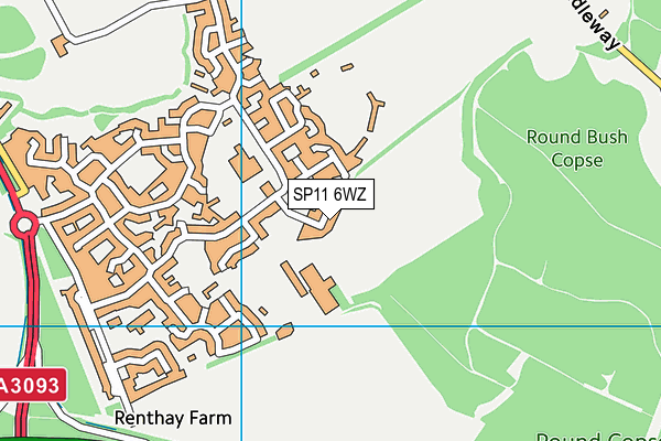 SP11 6WZ map - OS VectorMap District (Ordnance Survey) SP11 6WZ map - OS VectorMap District (Ordnance Survey)