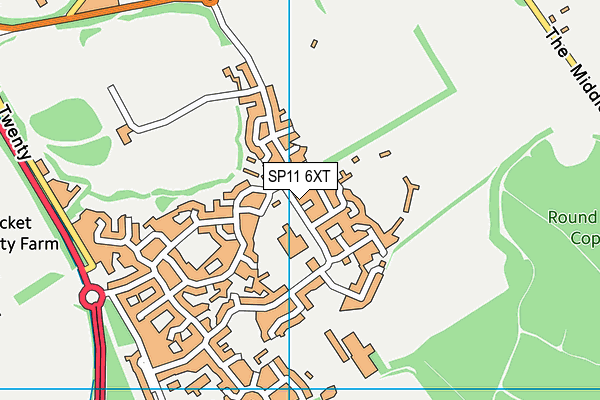 SP11 6XT map - OS VectorMap District (Ordnance Survey) SP11 6XT map - OS VectorMap District (Ordnance Survey)
