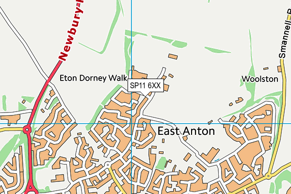 SP11 6XX map - OS VectorMap District (Ordnance Survey) SP11 6XX map - OS VectorMap District (Ordnance Survey)